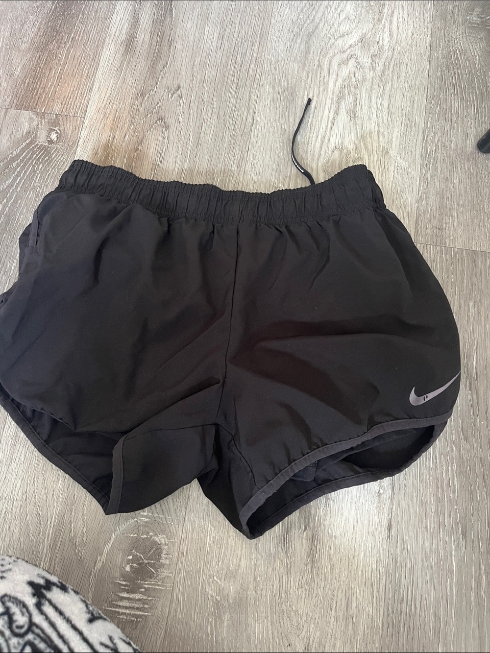 Nike Black Women's Athletic Running Shorts with Reflective Swoosh